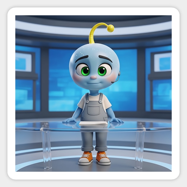 Tiko Blue - Universal Anchor Sticker by Marco Pinhal